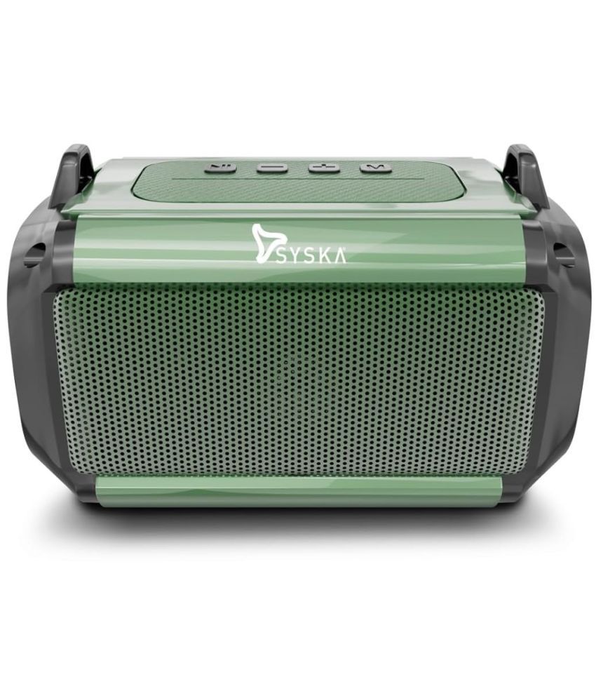     			Syska BT4082X 8 W Bluetooth Speaker Bluetooth V 5.1 with USB Playback Time 16 hrs Green