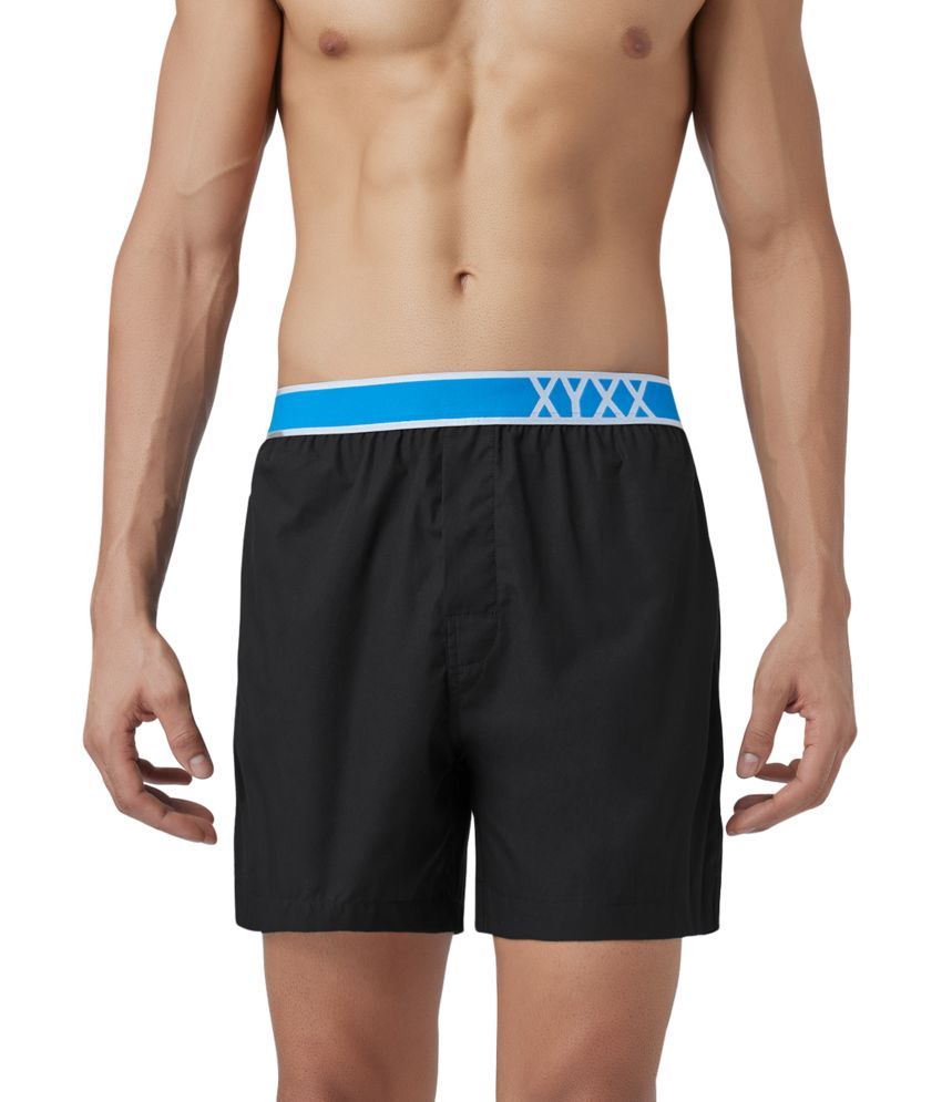     			XYXX Black Cotton Men's Boxer- ( Pack of 1 )