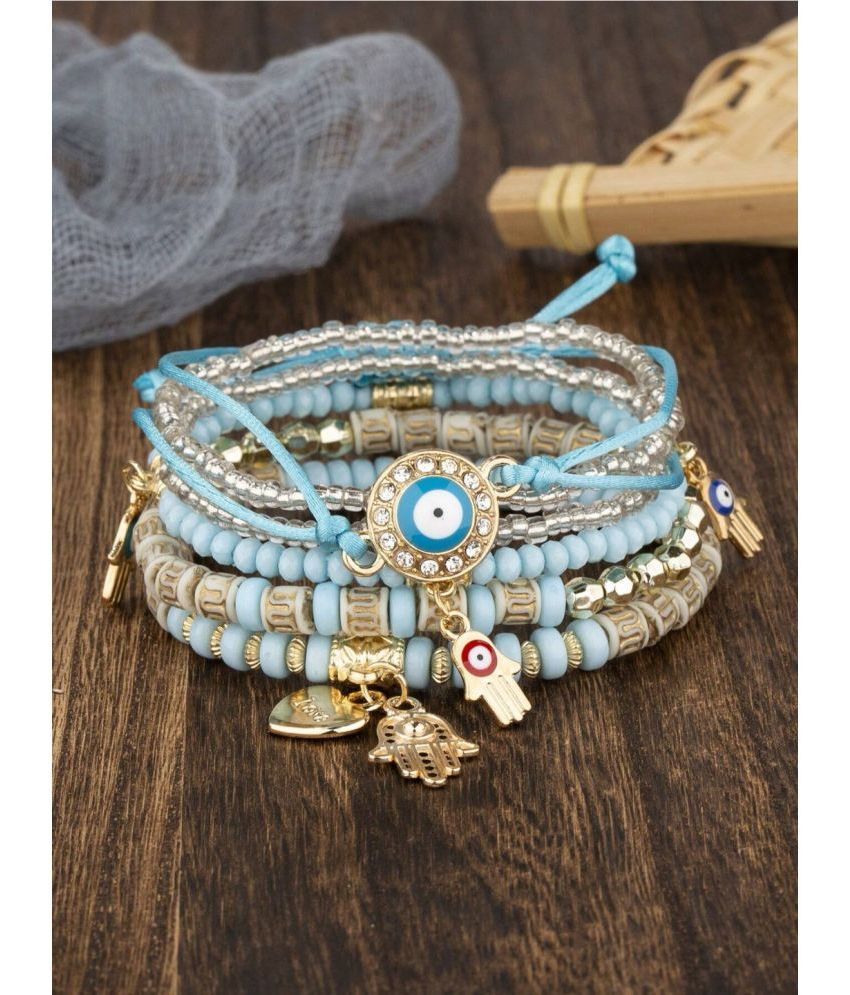     			YOUBELLA Blue Charm Bracelet ( Pack of 1 )