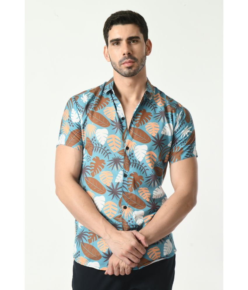     			zorrillo Cotton Blend Regular Fit Printed Half Sleeves Men's Casual Shirt - Multicolor ( Pack of 1 )