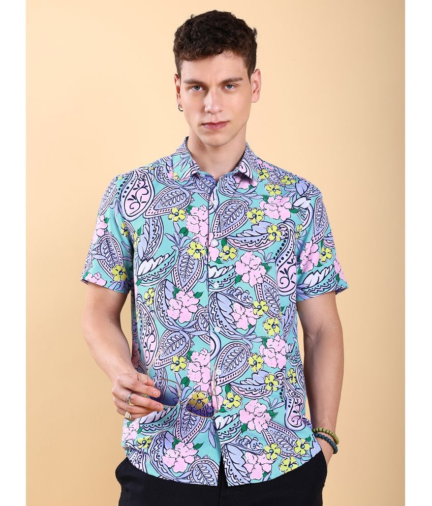     			Ketch Polyester Slim Fit Printed Half Sleeves Men's Casual Shirt - Lavender ( Pack of 1 )