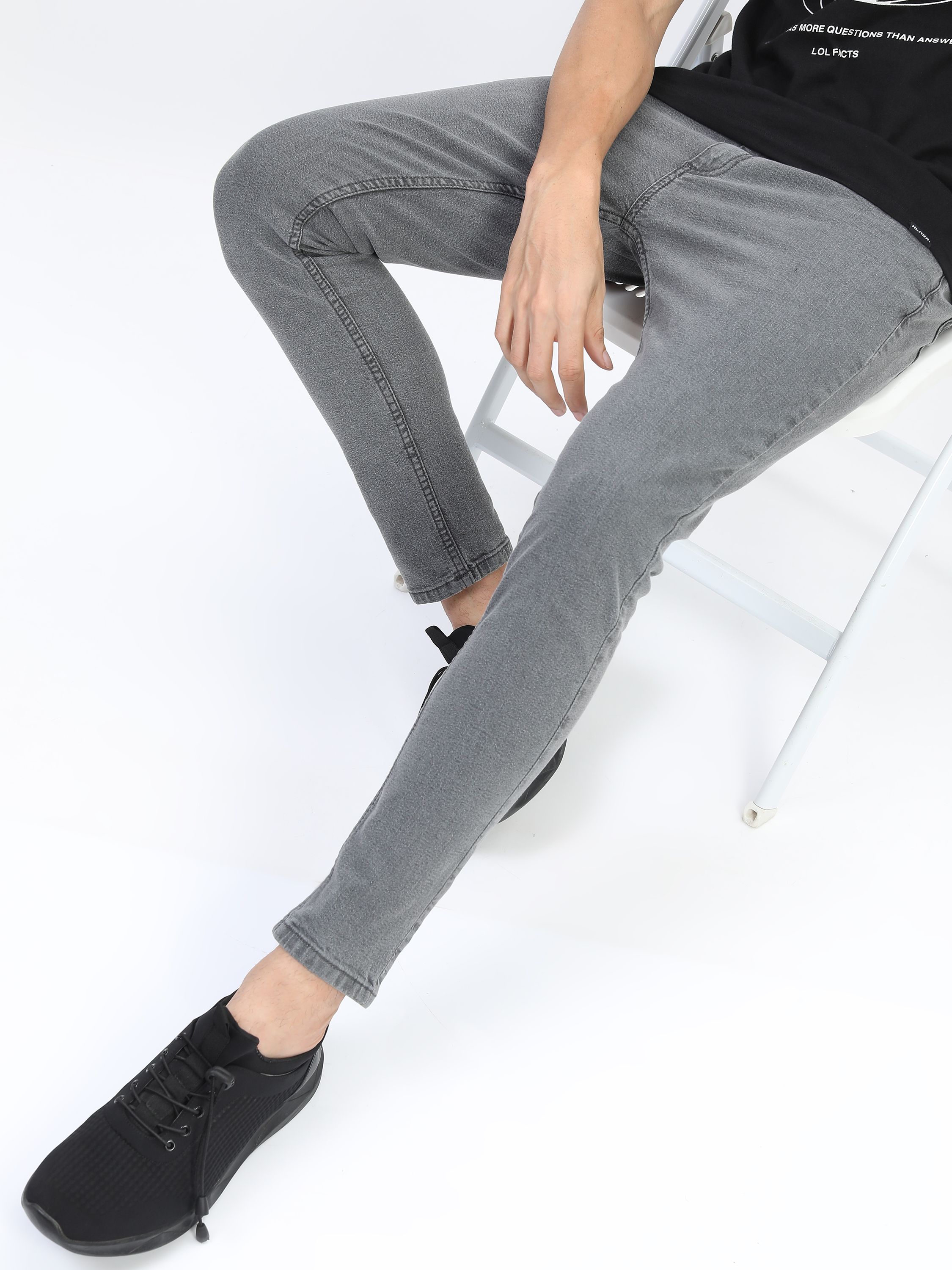     			Ketch Skinny Fit Basic Men's Jeans - Grey ( Pack of 1 )
