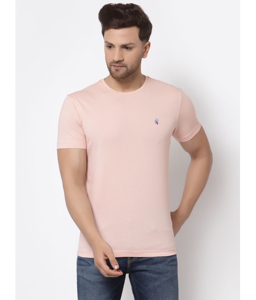     			Red Tape 100% Cotton Regular Fit Solid Half Sleeves Men's T-Shirt - Pink ( Pack of 1 )