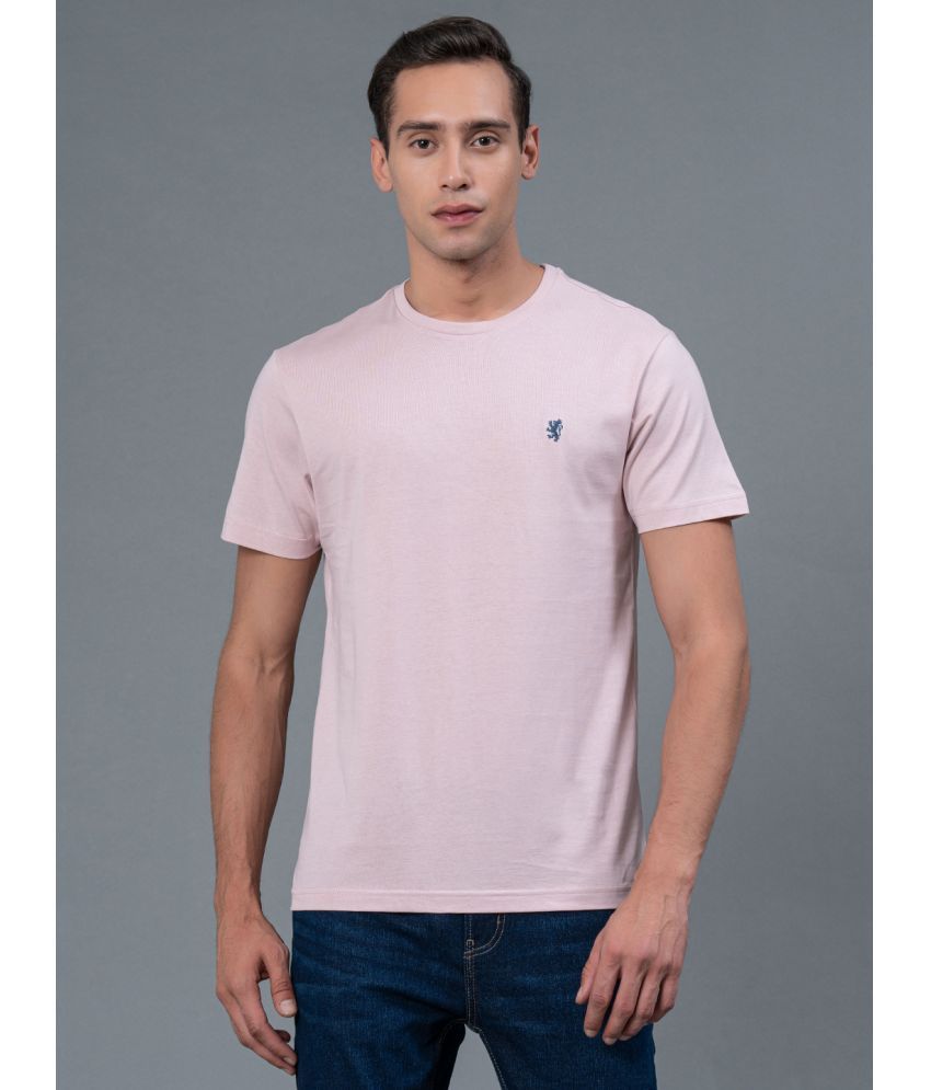     			Red Tape 100% Cotton Regular Fit Solid Half Sleeves Men's T-Shirt - Pink ( Pack of 1 )