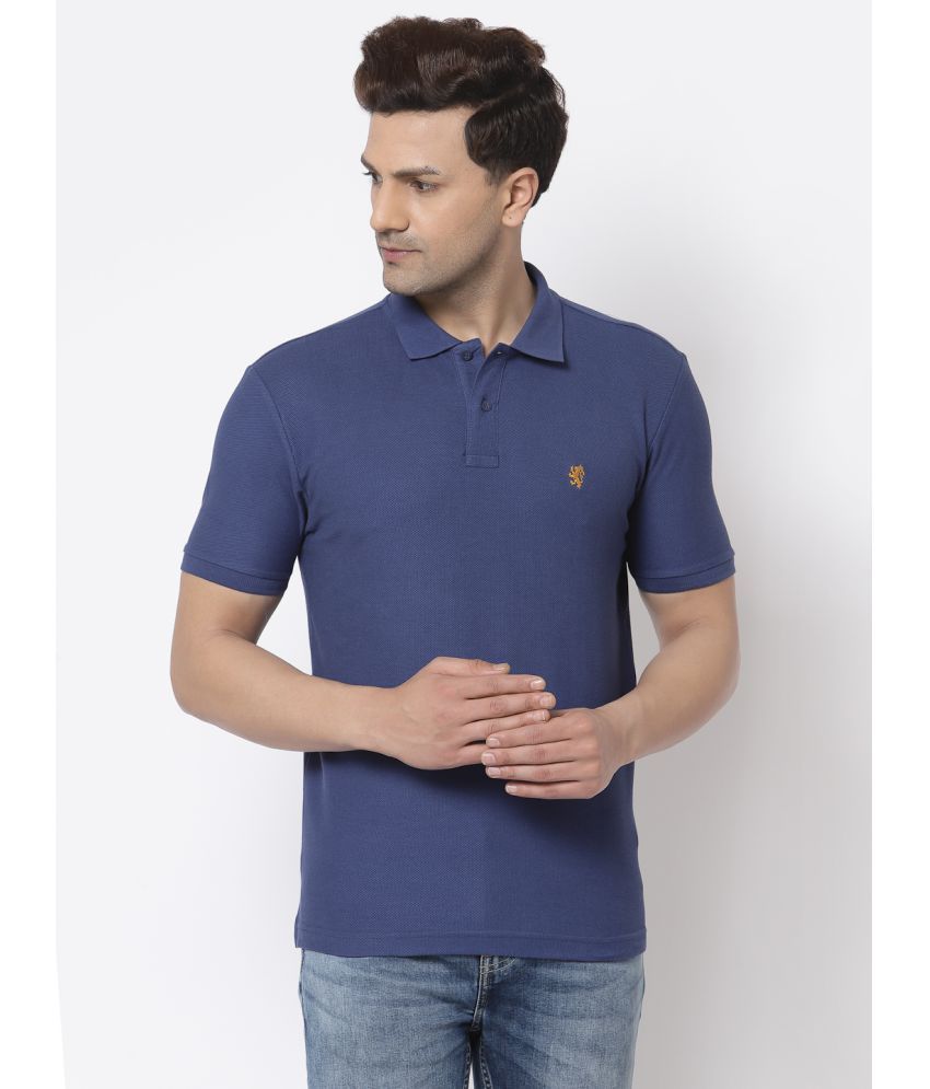     			Red Tape Cotton Regular Fit Solid Half Sleeves Men's Polo T Shirt - Blue ( Pack of 1 )