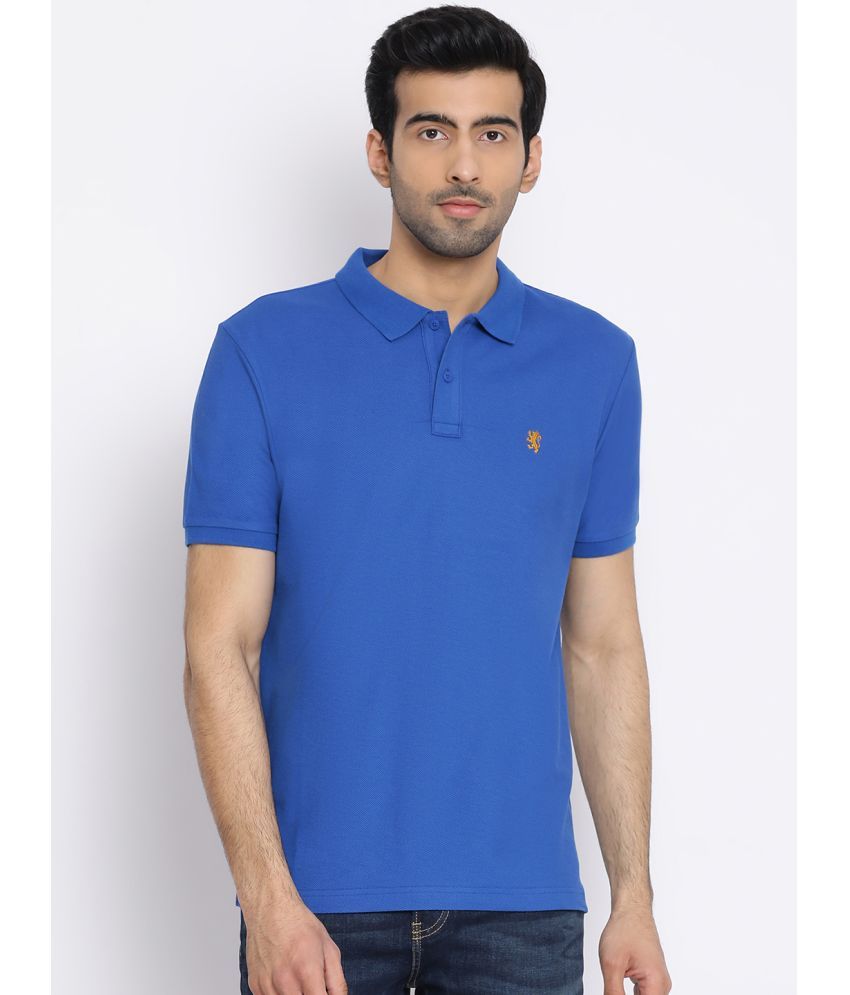     			Red Tape Cotton Regular Fit Solid Half Sleeves Men's Polo T Shirt - Blue ( Pack of 1 )