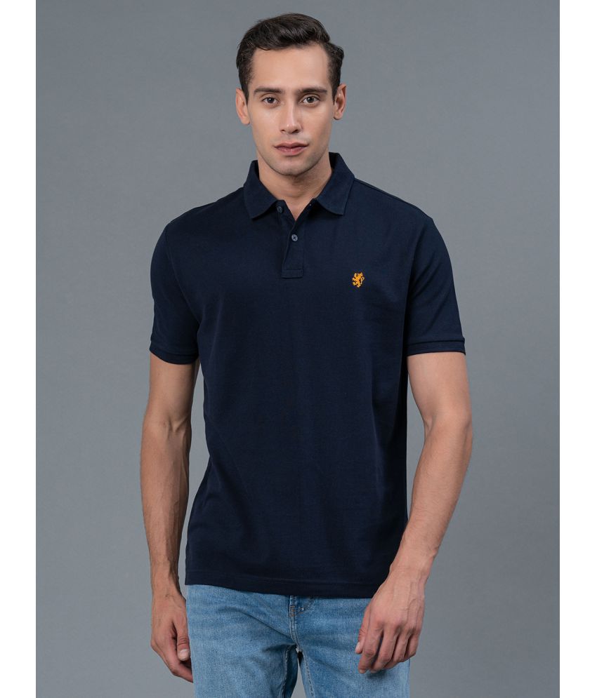     			Red Tape Cotton Regular Fit Solid Half Sleeves Men's Polo T Shirt - Navy ( Pack of 1 )