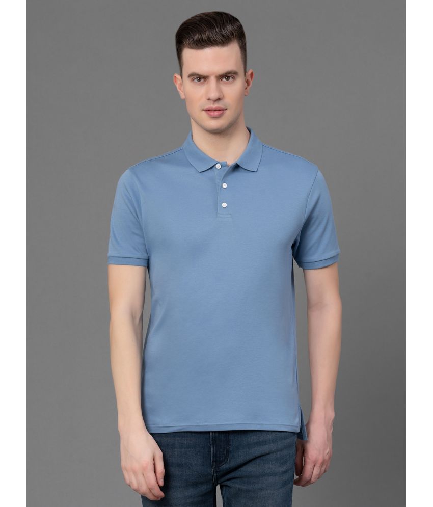     			Red Tape Cotton Regular Fit Solid Half Sleeves Men's Polo T Shirt - Blue ( Pack of 1 )