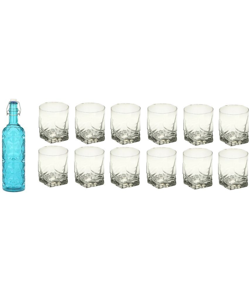     			AFAST Bottle Glass Blue Glass Water Bottle 1000 mL ( Set of 10 )