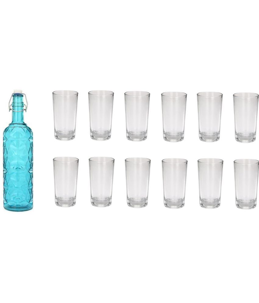     			AFAST Bottle Glass Blue Glass Water Bottle 1000 mL ( Set of 10 )