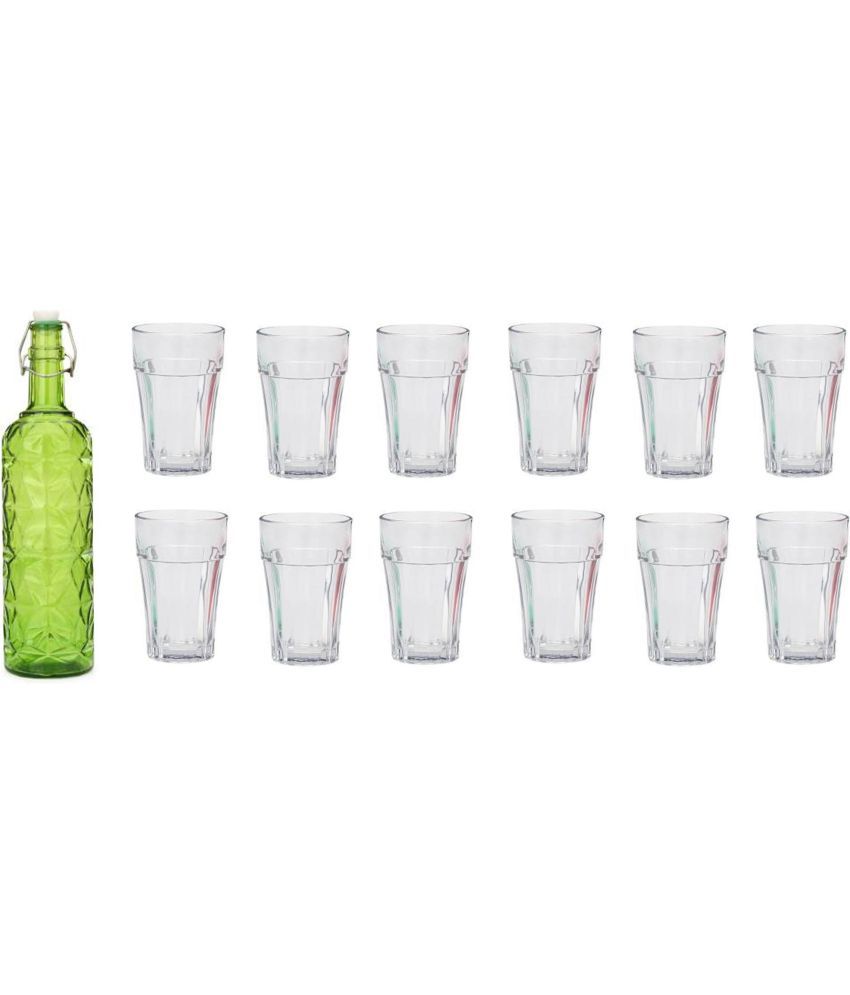     			AFAST Bottle Glass Green Glass Water Bottle 1000 mL ( Set of 10 )