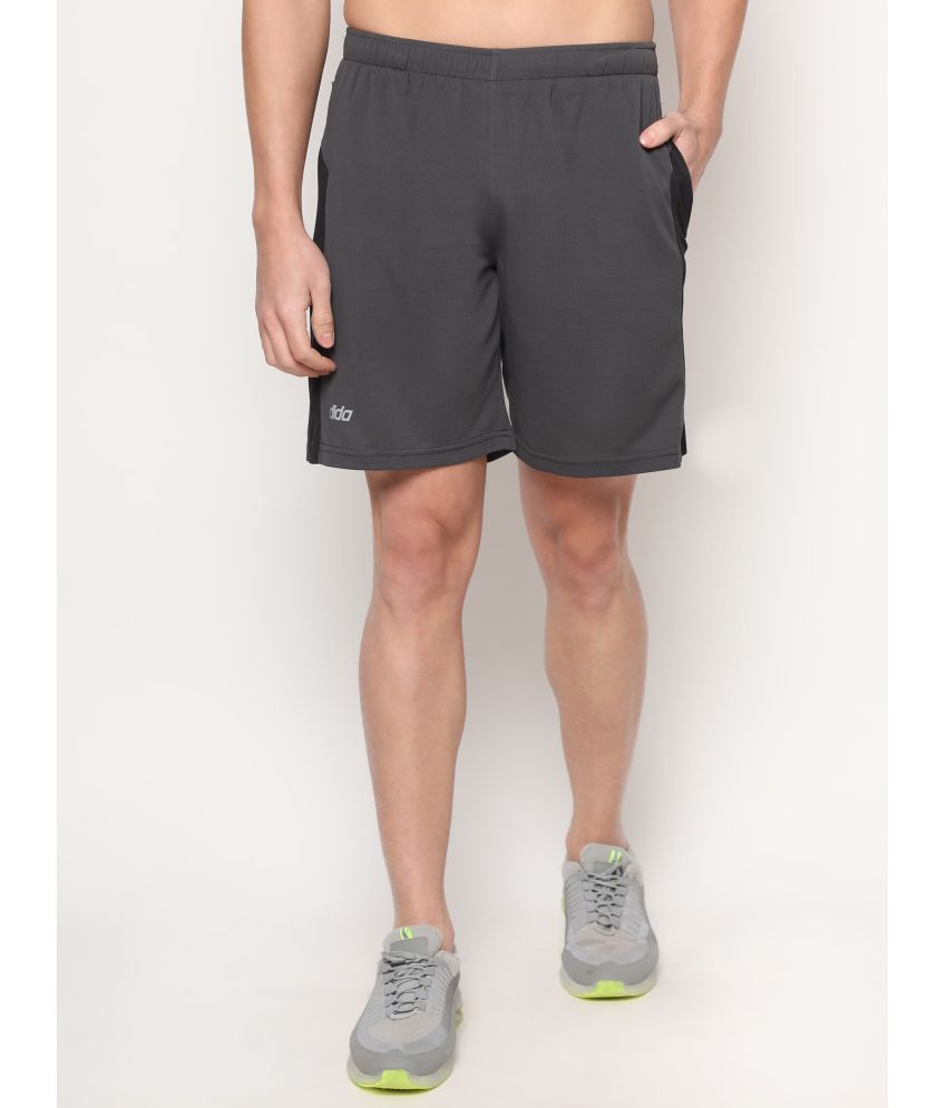     			Dida Sportswear Dark Grey Polyester Men's Football Shorts ( Pack of 1 )