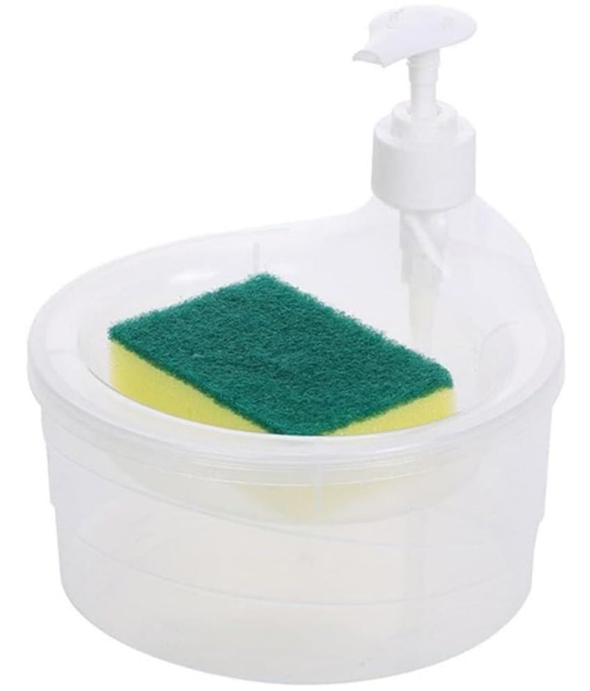     			FIT4CHEF Transparent Polypropylene (PP) 1 - Soap Dispenser & Sponge ( Set of 1 )