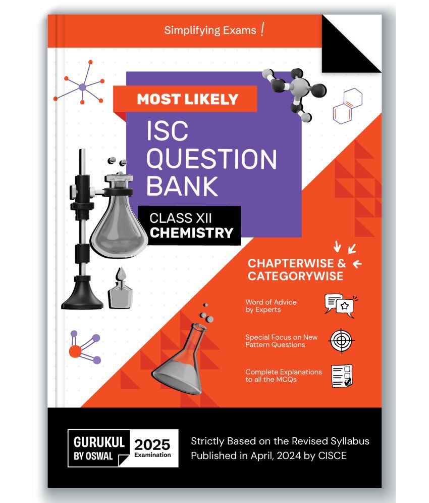     			Gurukul By Oswal Chemistry Most Likely Question Bank for ISC Class 12 Exam 2025 - Categorywise & Chapterwise, Latest Syllabys, New Pattern Qs, Word of