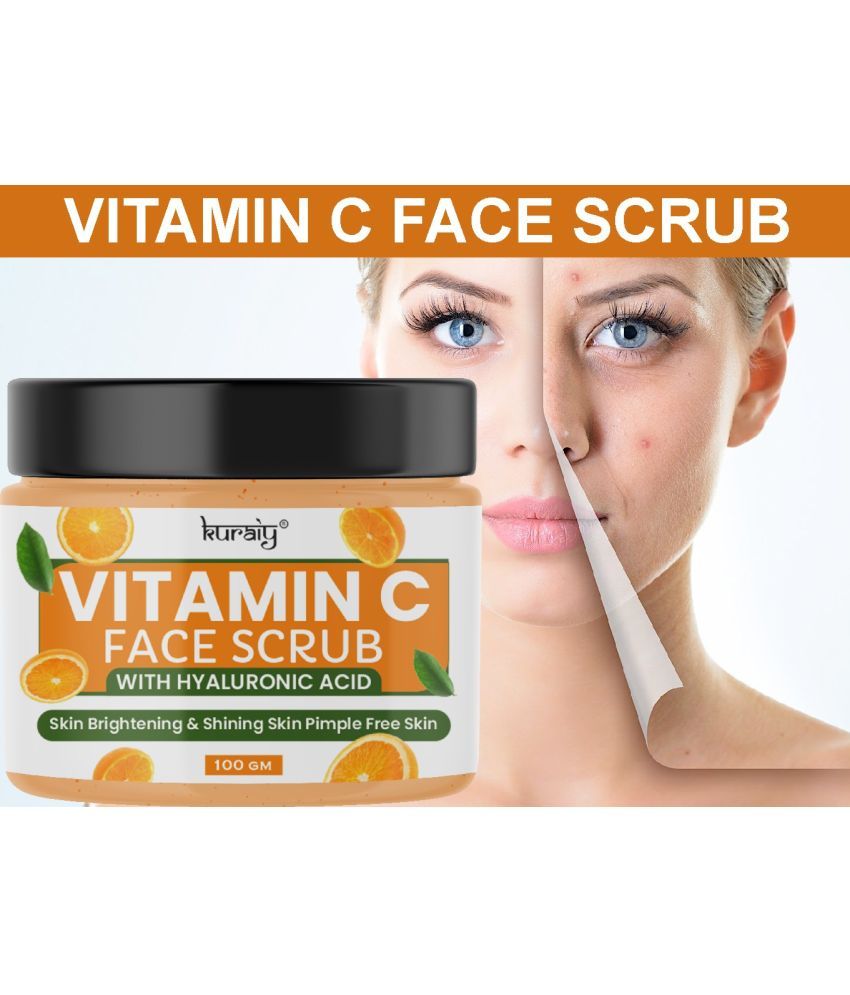     			KURAIY Vitamin C Skin Brightening & Shining Pimple Free Face Scrub for All Skin Types 100g