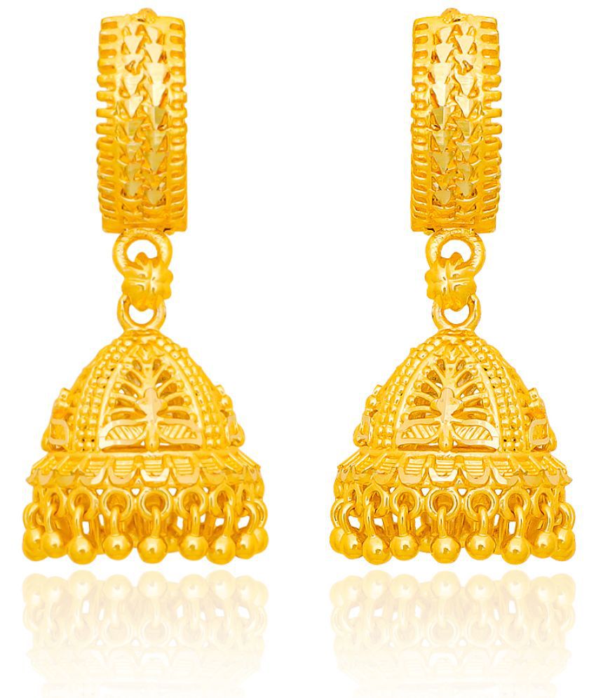     			LUV FASHION Golden Chandbalis Earrings ( Pack of 1 )