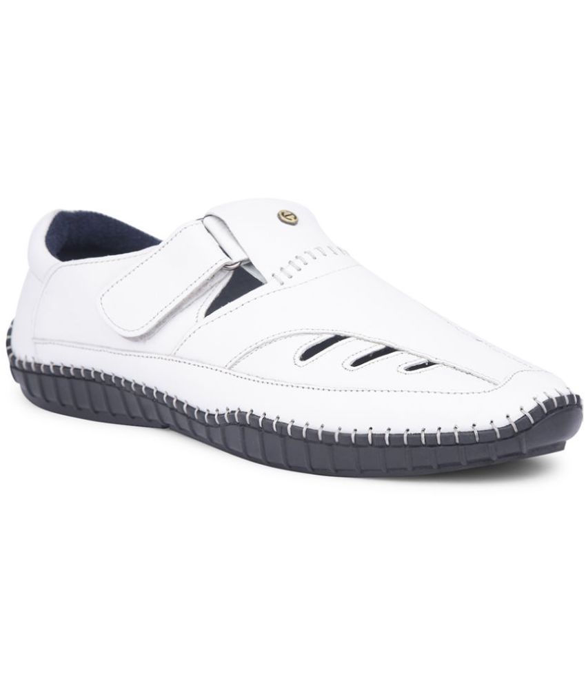     			Liberty White Men's Leather Slipper