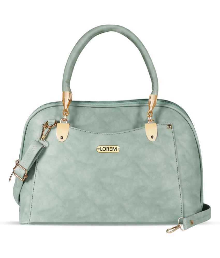     			Lorem Mint Green Faux Leather Sling Bag