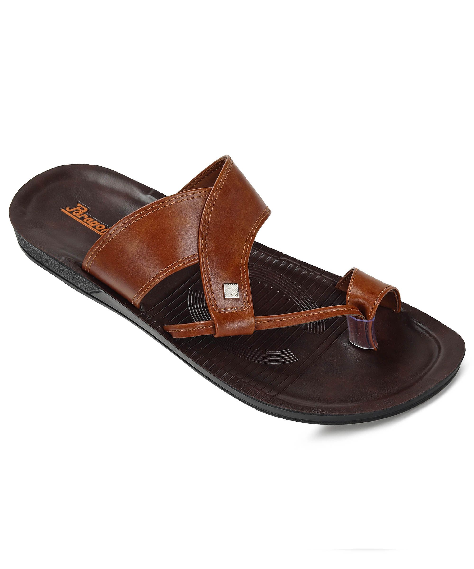     			Paragon Tan Men's Leather Slipper