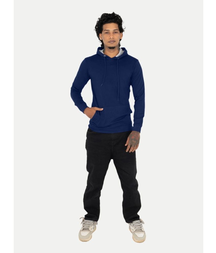     			Radprix Polyester Blend Hooded Men's Sweatshirt - Blue ( Pack of 1 )