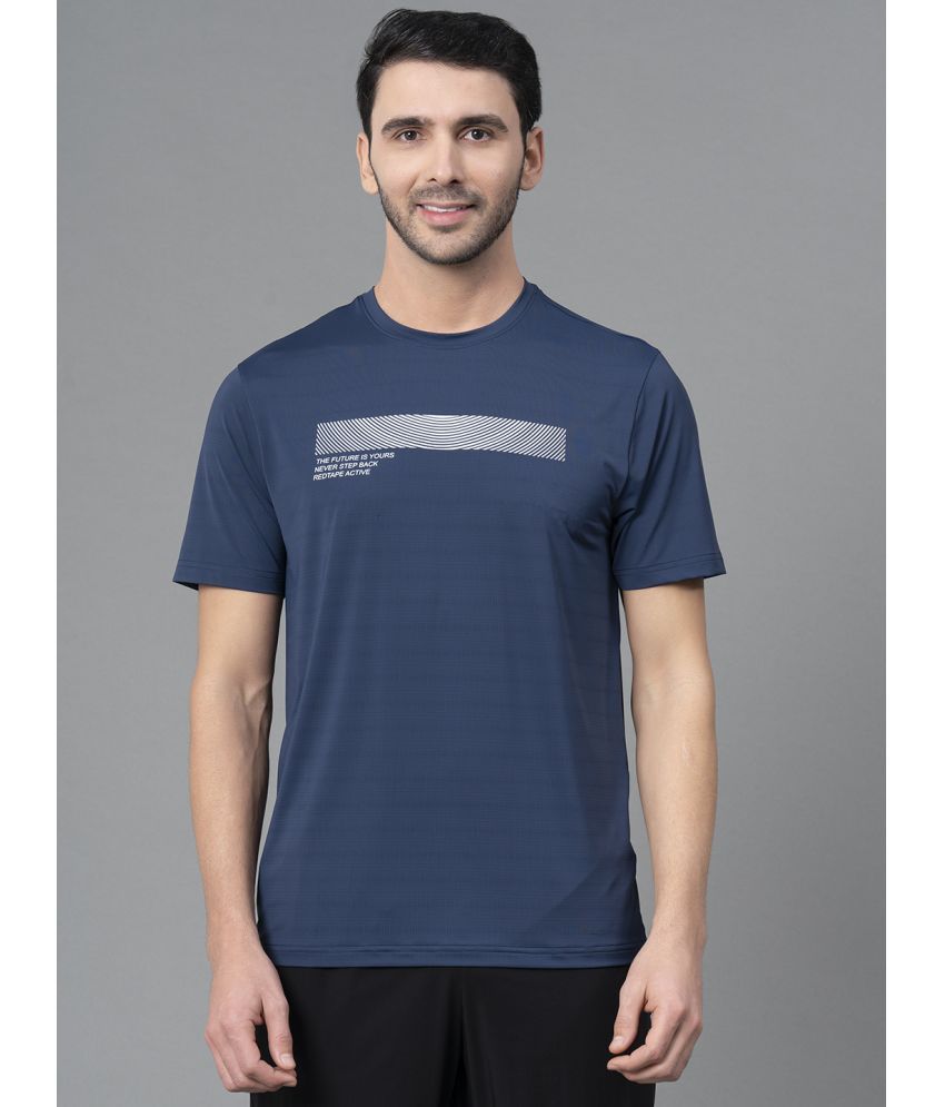     			Red Tape Blue Nylon Regular Fit Men's Sports T-Shirt ( Pack of 1 )