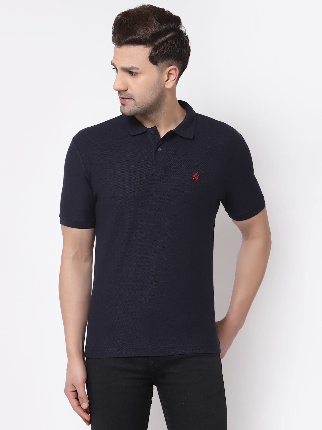     			Red Tape Cotton Regular Fit Solid Half Sleeves Men's Polo T Shirt - Navy ( Pack of 1 )