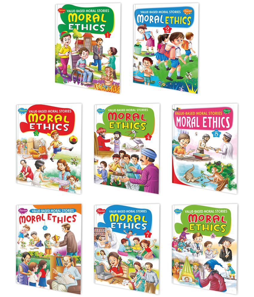     			Value-Based Moral Stories Moral Ethics Complete Combo | Pack of 8 Educational Books
