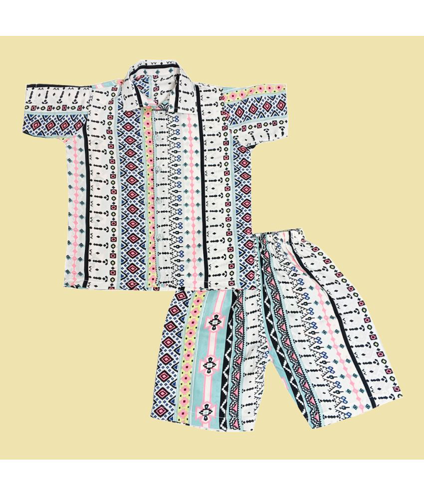     			harshvardhanmart Multicolor Cotton Blend Boys Shirt & Shorts ( Pack of 1 )