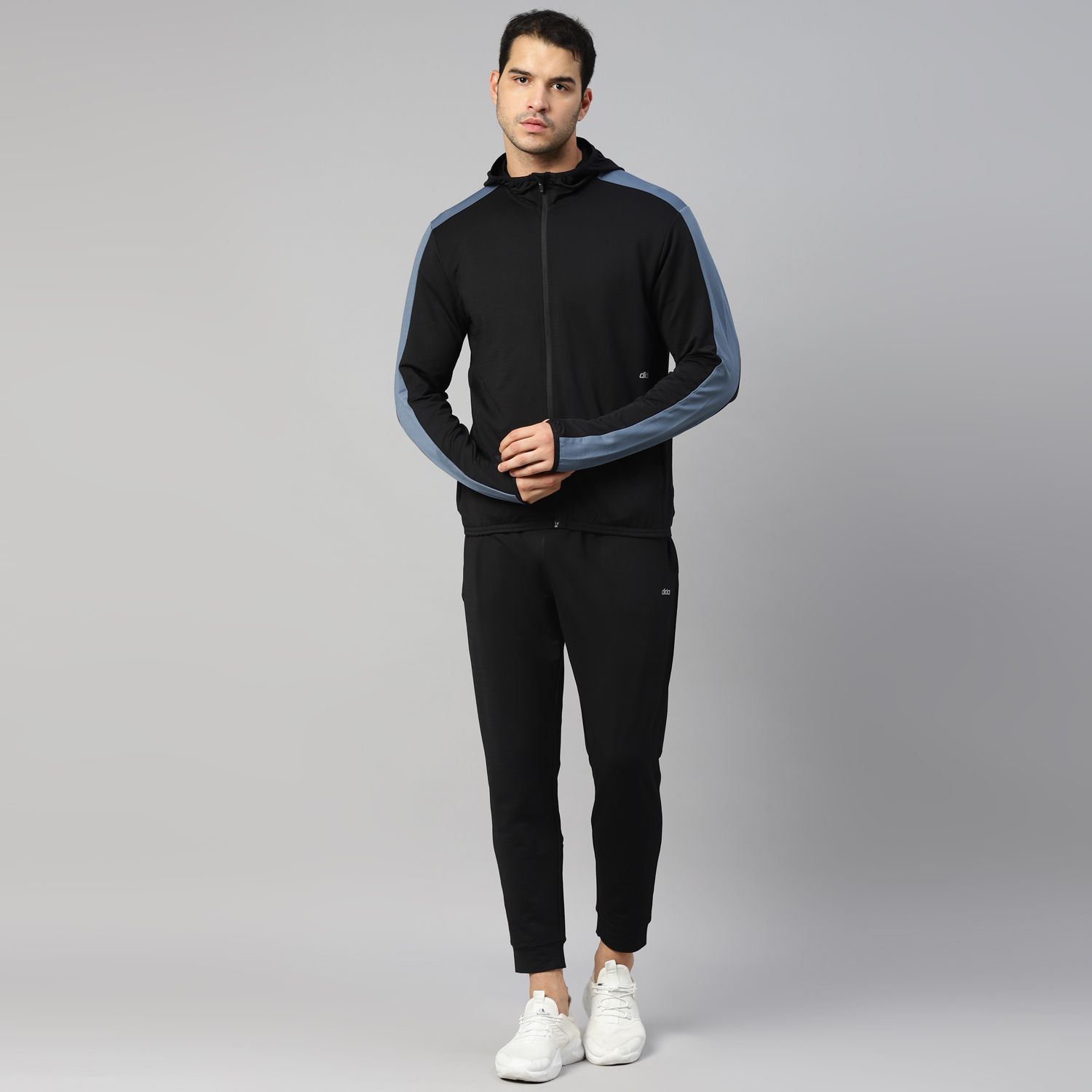     			Dida Sportswear Black Polyester Regular Fit Colorblock Men's Sports Tracksuit ( Pack of 1 )