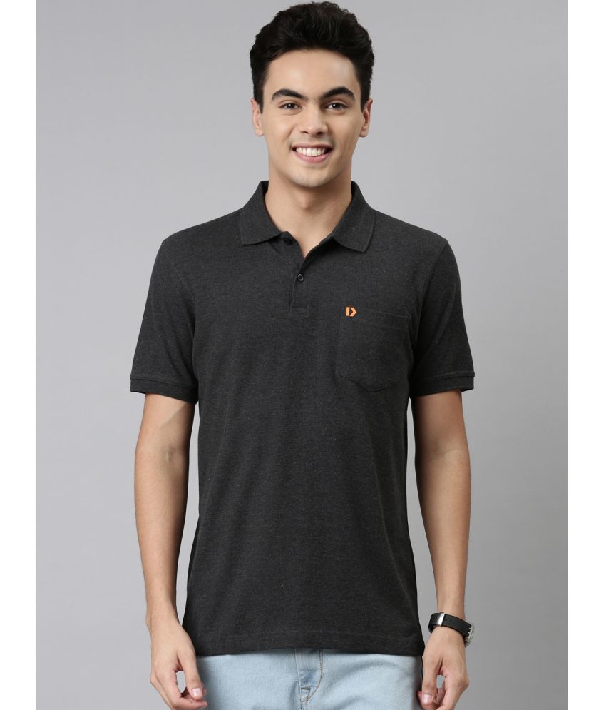     			Dixcy Scott Maximus Cotton Regular Fit Solid Half Sleeves Men's Polo T Shirt - Black ( Pack of 1 )