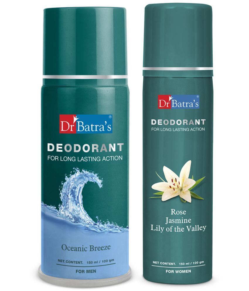     			Dr Batra's oceanic & rose deo for men & women Deodorant Spray for Unisex 300 ml ( Pack of 2 )