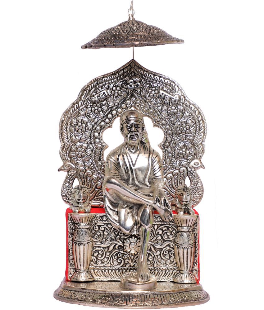    			KridayKraft Aluminium Sai Baba Idol ( 12 cm )