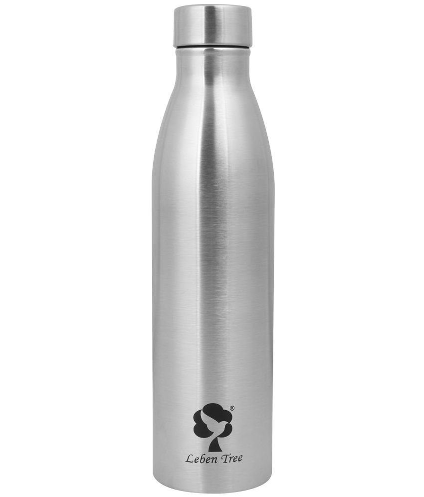     			Leben Tree Aqualite Silver Steel Water Bottle 1000 mL ( Set of 1 )