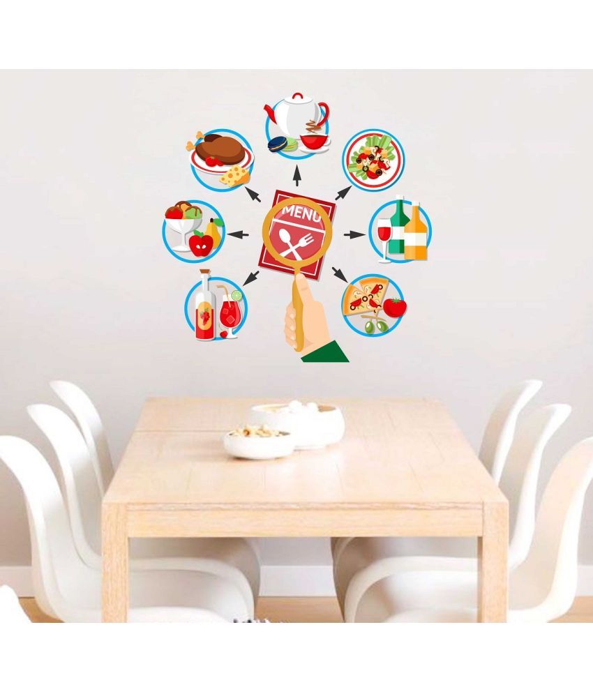     			Little Buds Wall Sticker Foods & Beverages ( 50 x 50 cms )