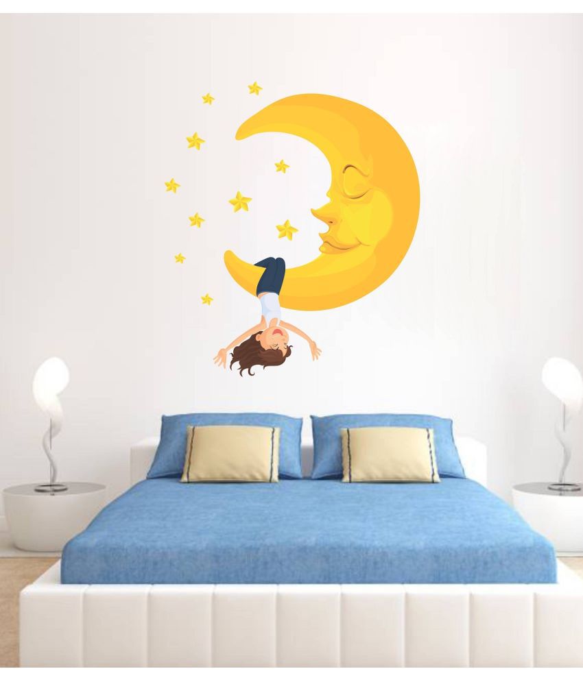     			Little Buds Wall Sticker Moon & Stars ( 60 x 70 cms )