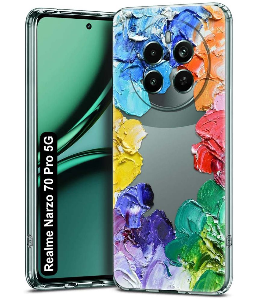     			NBOX Multicolor Printed Back Cover Silicon Compatible For Realme Narzo 70 Pro 5G ( Pack of 1 )