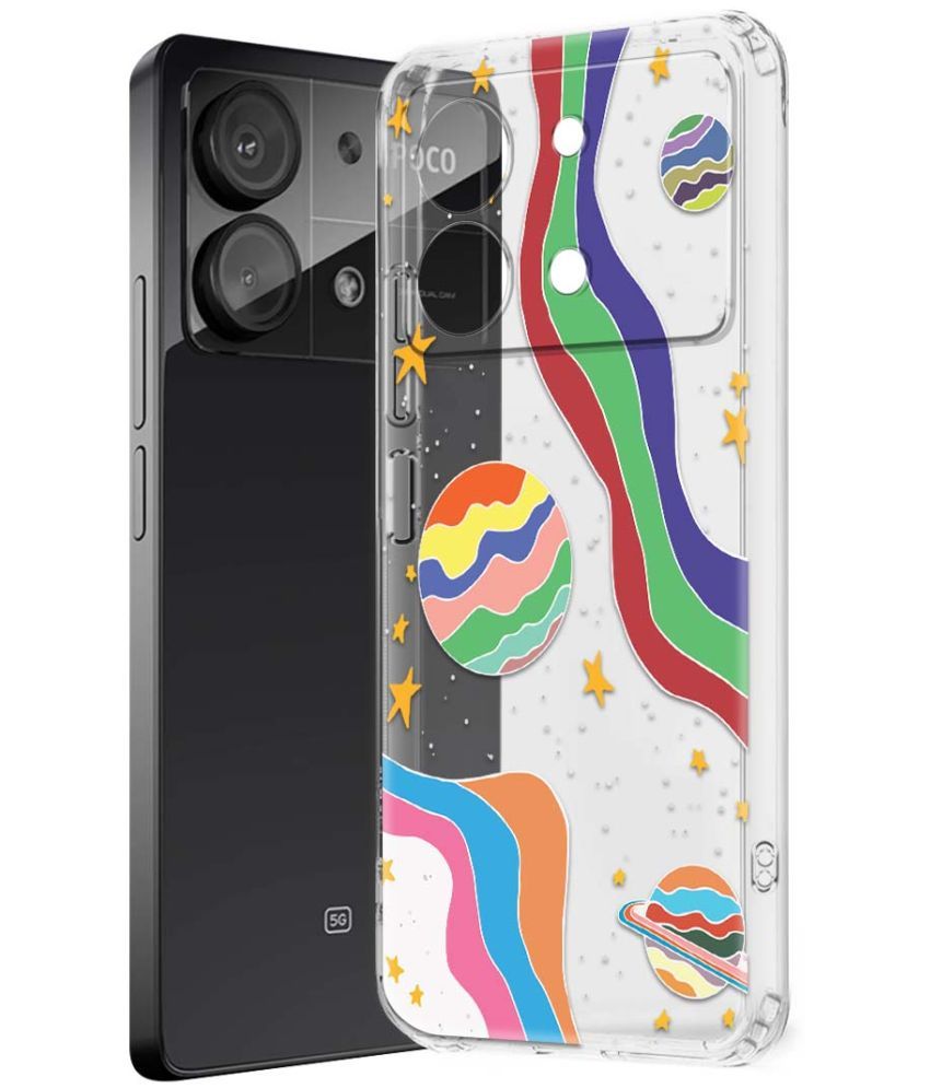     			NBOX Multicolor Printed Back Cover Silicon Compatible For Poco X6 Neo 5G ( Pack of 1 )