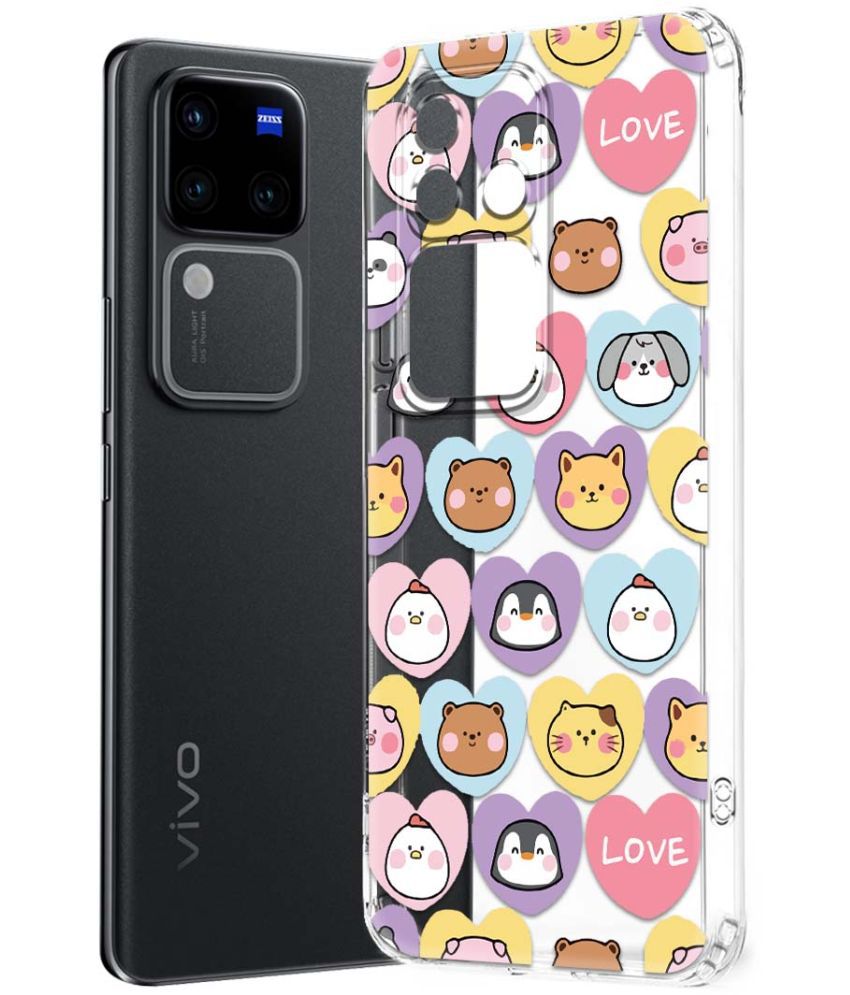     			NBOX Multicolor Printed Back Cover Silicon Compatible For Vivo V30 Pro 5G ( Pack of 1 )