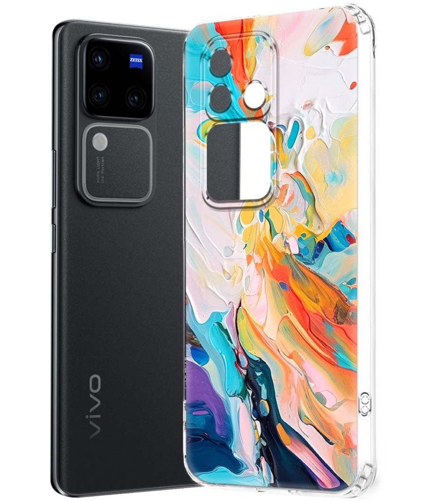     			NBOX Multicolor Printed Back Cover Silicon Compatible For Vivo V30 Pro 5G ( Pack of 1 )