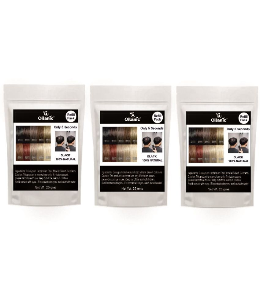     			Oilanic Hair Building Fibers Instant Fuller Hair 25 gm Pack of 3