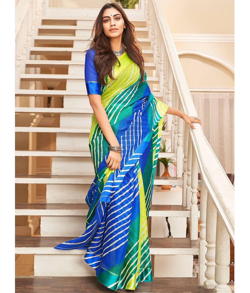     			Rangita Mysore Silk Printed Saree With Blouse Piece - Multicolor ( Pack of 1 )