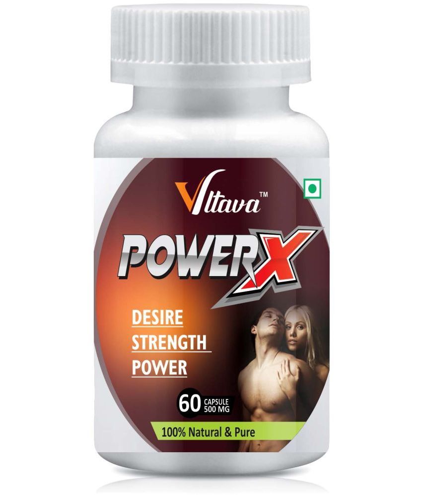     			Vltava POWER X Capsule Strength Stamina Power Performance Energy For Men 60 gm Unfalvoured Minerals Capsule