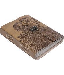 DI-KRAFT Handmade Leather Dairy A5 Diary Unruled 200 Pages (Brown)