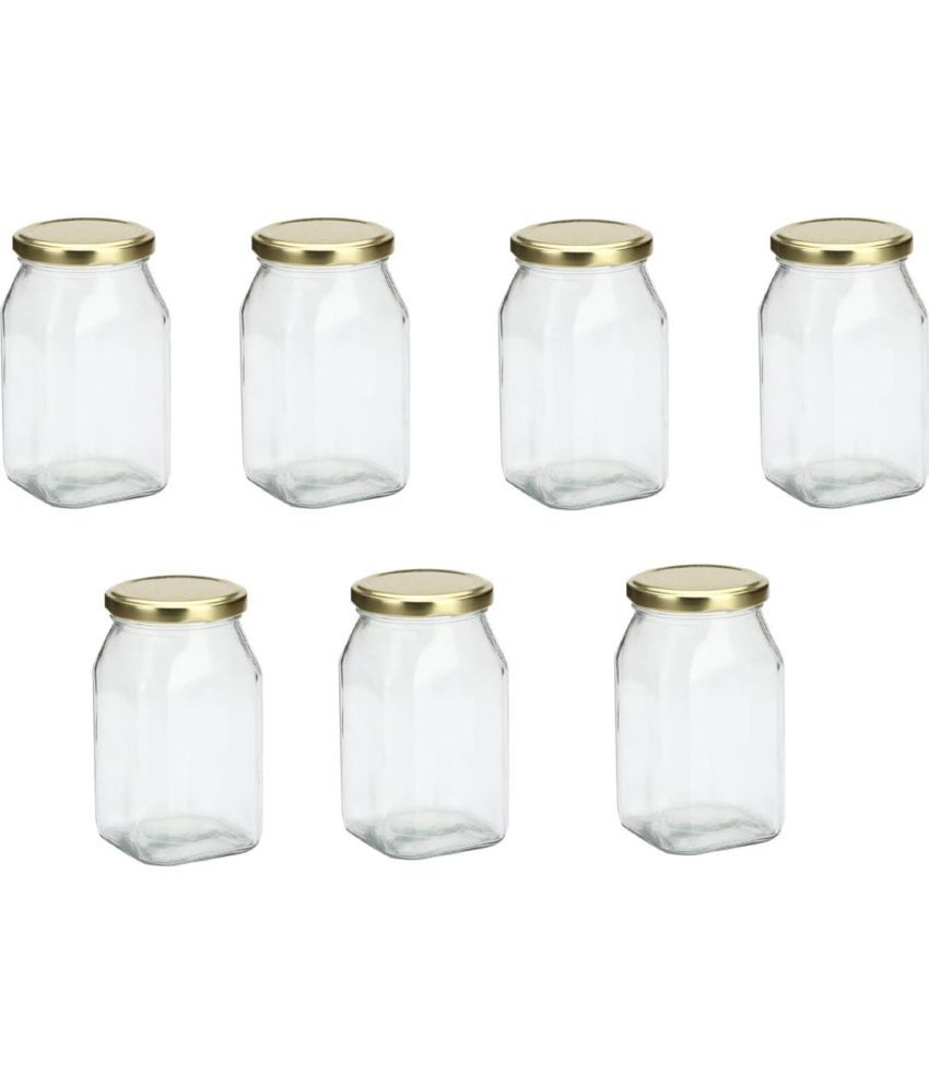     			AFAST Glass Container Glass Transparent Salt/Pepper Container ( Set of 7 )