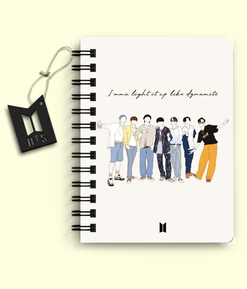     			DI-KRAFT BTS Printed Diary for Home and office use A5 Diary Unruled 160 Pages (Off White)