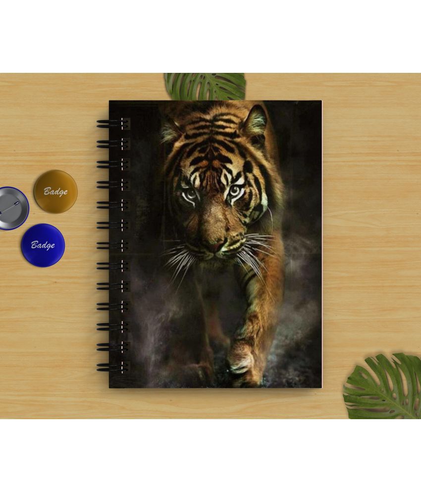     			DI-KRAFT Lion Design Wiro Binding Multicolor Notebook Unruled 160Pages 90 GSM
