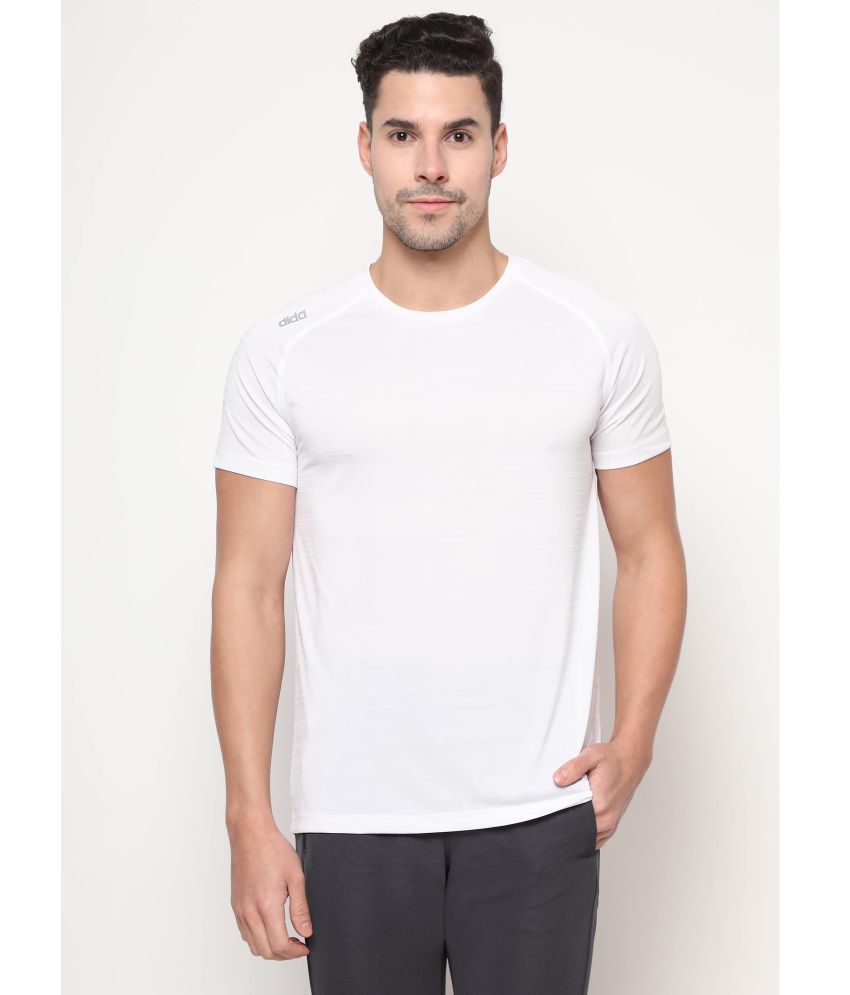     			Dida Sportswear White Polyester Regular Fit Men's Sports T-Shirt ( Pack of 1 )