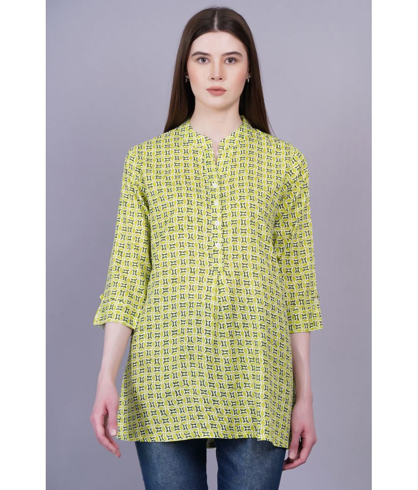     			HIGHLIGHT FASHION EXPORT Green Rayon Women's Tunic ( Pack of 1 )