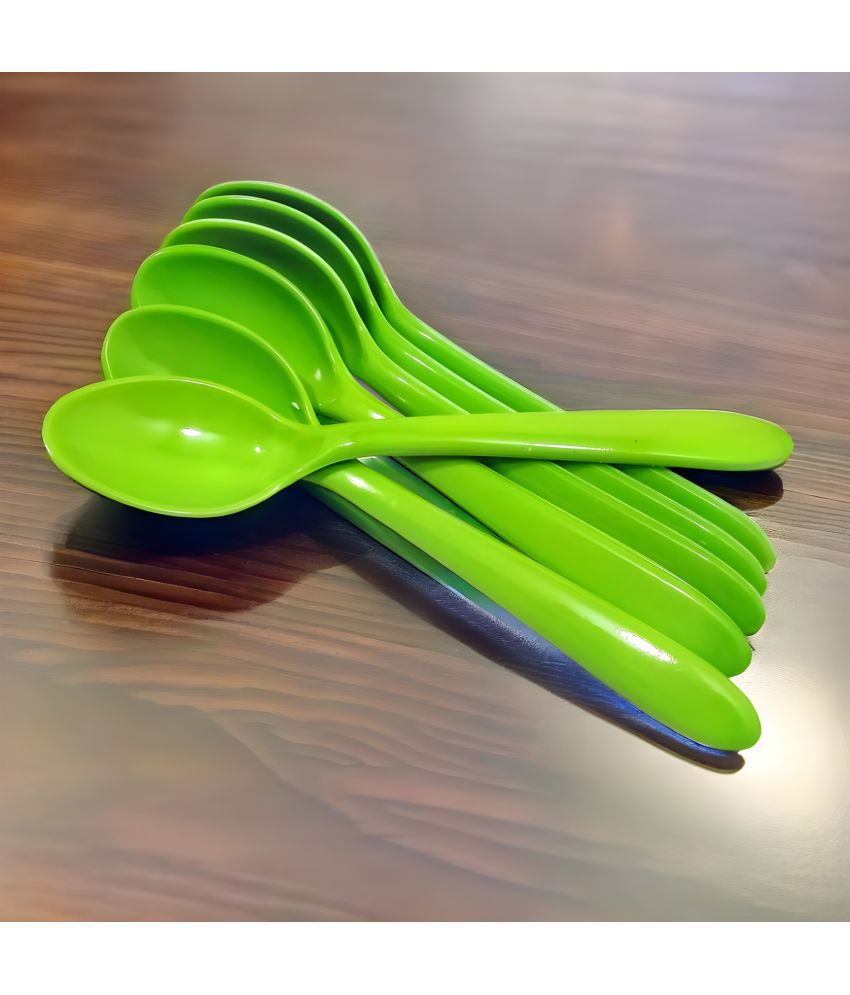     			Inpro Light Green Melamine Table Spoon ( Pack of 6 )