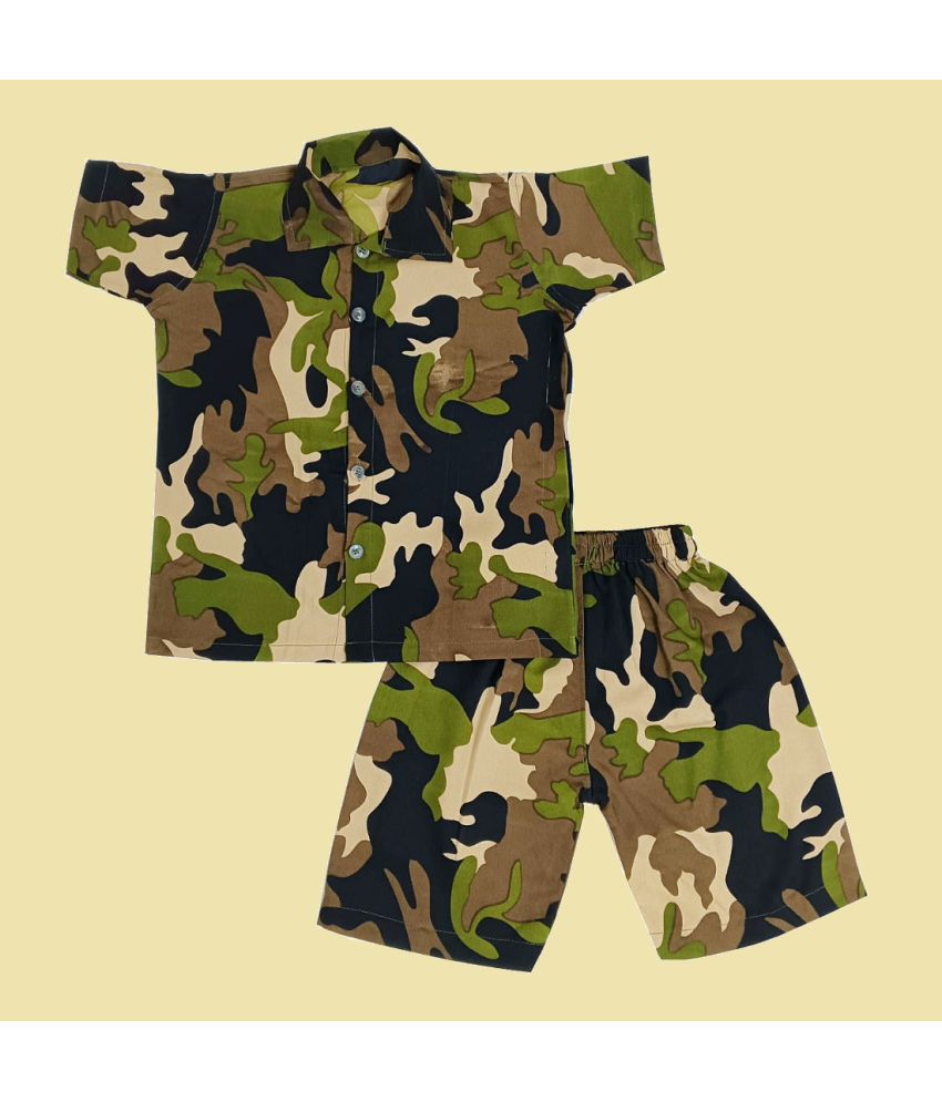     			harshvardhanmart Multi Crepe Unisex Shirt & Shorts ( Pack of 1 )